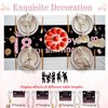 Table Runner for 18th Birthday, Black Pink Party Tablecloth, Table