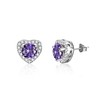 Bellitia Jewelry Heart-shaped Earrings, Women's Cute 1ct Emerald Amethyst Citrine