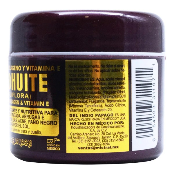 Crema De Tepezcohuite Para La Noche 60 Gr