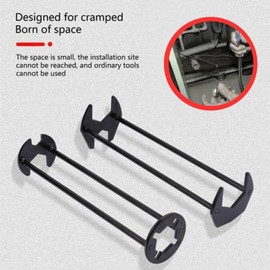 Homequarry Multifunctional Sink Wrench Set - 7 Sizes, Carbon Steel, Universal Under Sink Plumbers Wrench, Faucet Wrench for Tight Spaces
