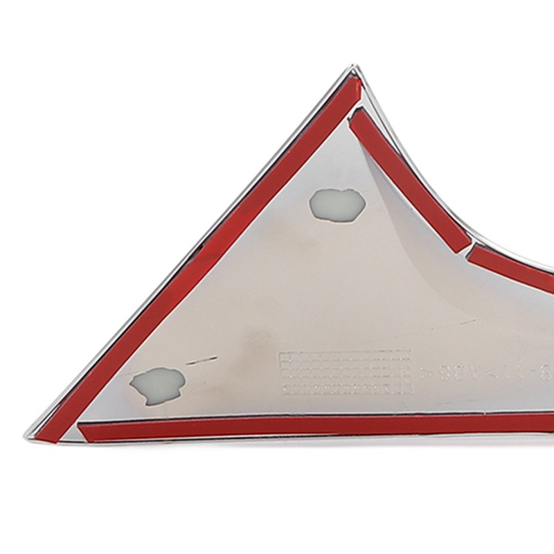 2Pcs/Set Rear Window Side Spoiler Wing Splitter Trim ABS Chrome