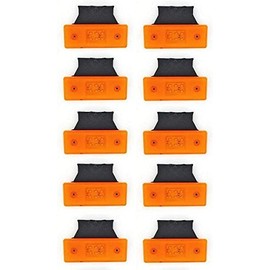 24/7Auto 10x ORANGE 24V side outline marker lights with 6 LEDs trailer chassis truck lorry caravan