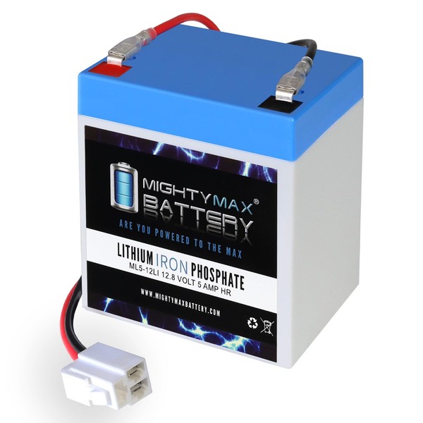 Mighty Max Battery 12V 5AH Lithium F2 Replacement Battery Compatible