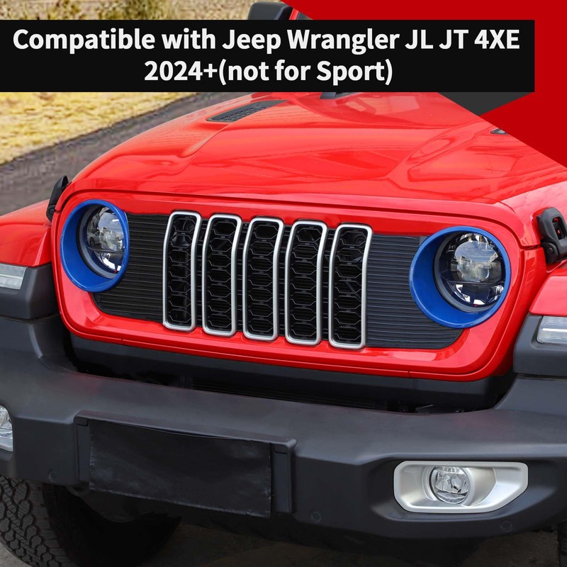 Voodonala for JL 2024 + Headlight Cover Compatible with Jeep