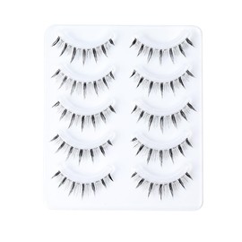 False Eyelashes, Cosplay Makeup, Outer Corner, Short, Upper Eyelashes, Lower Eyelashes, Popular, Handmade False Eyelashes, Actress Eyelashes, 5 Pairs (M9-03)
