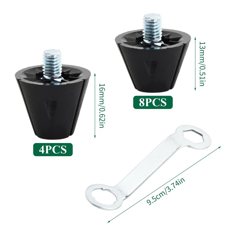Amexo 12 pieces 13/16 mm replacement studs for football boots,
