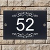 Badgemaster Layered Glass Effect Modern Anthracite Acrylic House Number Sign