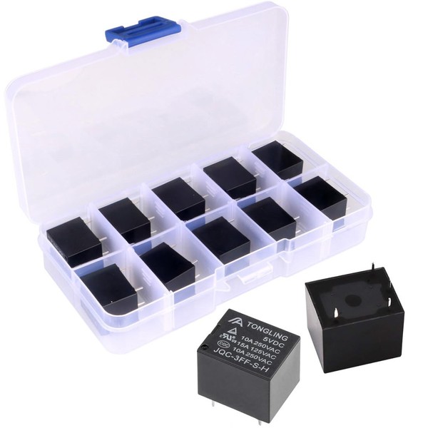 GUUZI Power Relay SPDT PCB Type DC 5V Coil 4