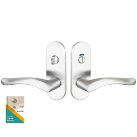 MIWA (Miwa Lock) Door Knob Lever Handle Lock Indicator Lock Replacement with Key Lock ZLT90211-8 for Indoor Use Door Door Thickness 28-40mm Silver Replacement Instruction Manual Included