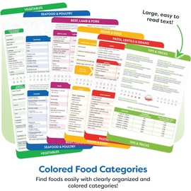 Instant Pot Magnetic Cheat Sheet Magnet Set, Instant Pot Accessories, Instapot Pressure Cooker Magnet Sheets, Cooking Instapot Accessory Kitchen Gadgets Pot Cheat Sheets