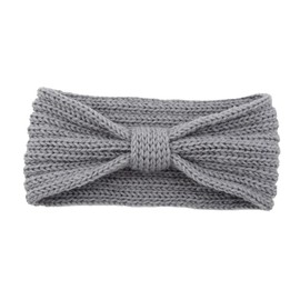PACKOVE 4pcs Crochet Headbands with Bowknot Design Warm Winter Hair Wraps for Women and Girls Chunky Knit Ear Warmers Black Beige Grey Handmade Hair Accessories