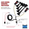 CENZHIWEN 12V Train Air Horn for Truck With 2 Compressors/4