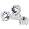 TA-VIGOR 25Pcs M5 Nylon Hex Lock Nuts, 304 Stainless Steel