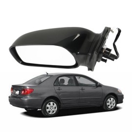 waltyotur Left Rearview Mirror Power Paintable Replacement for TO1320178 Replacement for Corolla 2003-2008