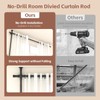 Room Divider Curtain Rod - No Drilling Partition Room Dividers