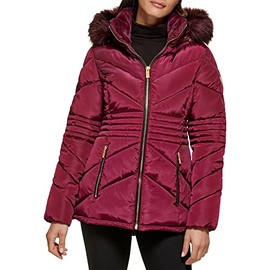 GUESS Women's Midweight Jacket, Short Puffer JAM, Medium