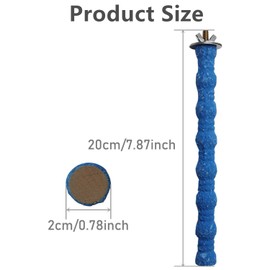 Bird Perch Stand Toy Wood Parrot Perch Stand Platform Paw Grinding Rough-surfaced Chew Toys Cage Accessories Exercise Toys Random Color, Suitable for Budgies Parakeet Cockatiel Conure Hamster (3 PCS)