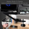 VIVO Clamp-on Desk Extender PC Desk Mount Holder with Wall