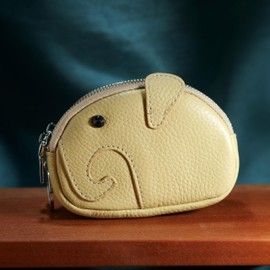 BAWAKO Elephant Leather Coin Purse Key Bag Coin Purse Coin Purse Small Purse Coin Purse Coin Purse Coin Purse Coin Purse Coin Purse, lemon, Wallet