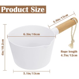 DOERDO Plastic Water Ladle Bath Ladle Dipper Spoons Long Handle Washing Spoon for Kitchen and Bathroom Accessories
