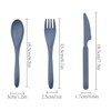 Forks Spoons Knife Set, 21 Pieces Wheat Straw Cutlery Set,