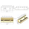 OVSAL Solid Brass Lap Steel Guitar Nut & Saddle Set,