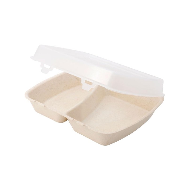 BIOZOYG Reusable Menu Containers with 2 Compartments HP4/2 Pack of
