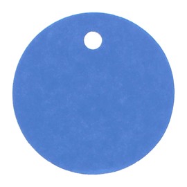 CleverDelights 1.5" Blue Gift Tags - 100 Pack - Round Circle Paper Hang Tag