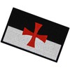 EmbTao The Templars Crusaders Knights of Cross Flag Patch Embroidered