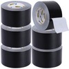 Oleitodh 6 Pack 3 in Duct Tape Black Heavy Duty