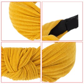 Headbands for Women with Floral Printed Fabric Hair Band, Elastic Knot Headband, Hair Accessories for Women and Girls (6 Colour)