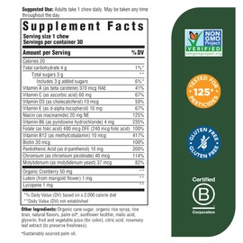 MegaFood Women's One Daily Multivitamin Soft Chews - Multivitamin for Women with Folate, Vitamin B6, Vitamin B12, Biotin, Vitamin D - Delicious Mixed Berry Flavor - Vegetarian, Non-GMO - 30 Chews | MegaFood