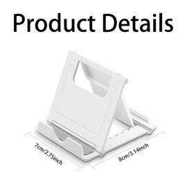 LMOGWL 4pcs Foldable Phone Holder, Universal Multi-Adjustable Phone Stand, Portable Pocket Desktop 6-11 Inch Tablet Stand Compatible with Smartphones (Black 2 White 2)