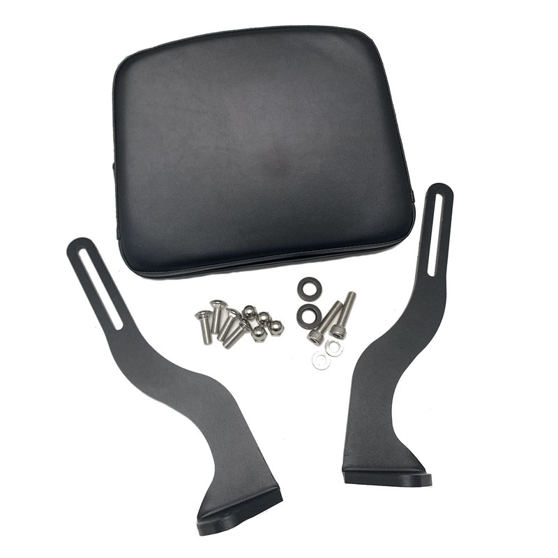 Motorcycle Passenger Backrest Sissy Bar Pad Adjustable Rear Cushion for