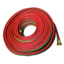 BEST WELDS 907-T504 - T-Grade Twin-Line Welding Hose, 1/4" x 50ft, BB Fittings, Fuel Gases