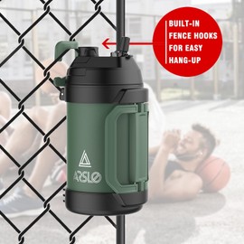 Arslo Sports Water Jug - Gallon Water Bottle - Large Insulated Stainless Steel Bottle for Gym, Workouts, Basketball, Football, Soccer - Keep Water Cold for Up To 24 Hours - 108OzNEW