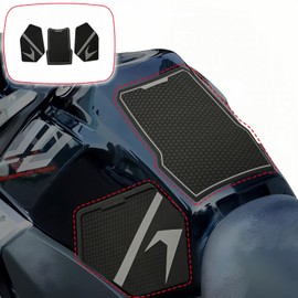 Tank Pad for Suzuki V-Strom 250 2018-2024 V-Strom 250 DL250 ABS Motorcycle Gas Tank Protector Side Fuel Tank Sticker Cap Decal Tank Grip Knee Pad Cover Accessory Parts Anti-slip Anti-Scratch (Gray)