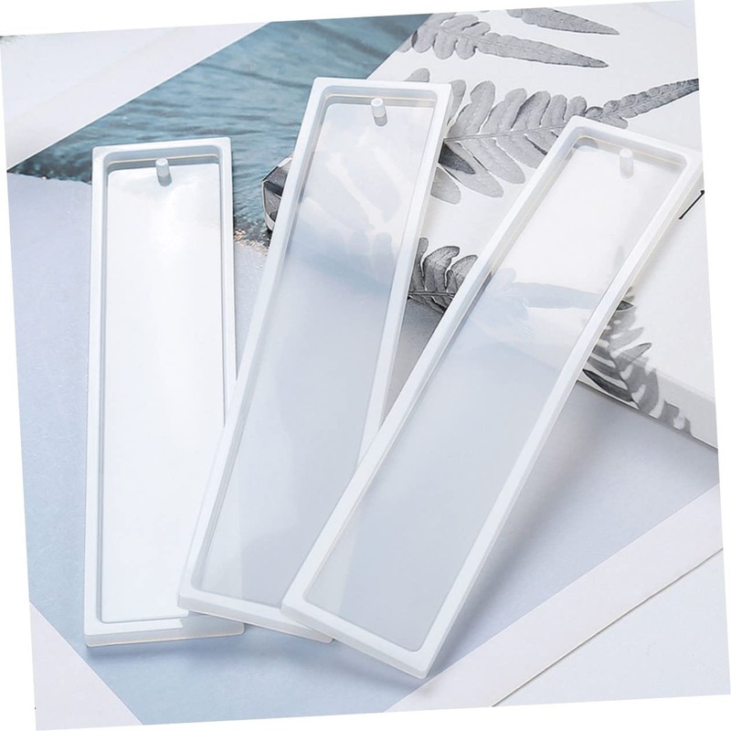 OHPHCALL 8Pcs Bookmark Mold for DIY Crafting Rectangular Epoxy Bookmark