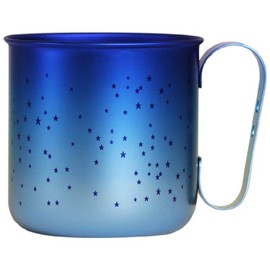 ホリエ チタンデザインマグカップ ボーダー&星 スター(ブルー) TMA-205B