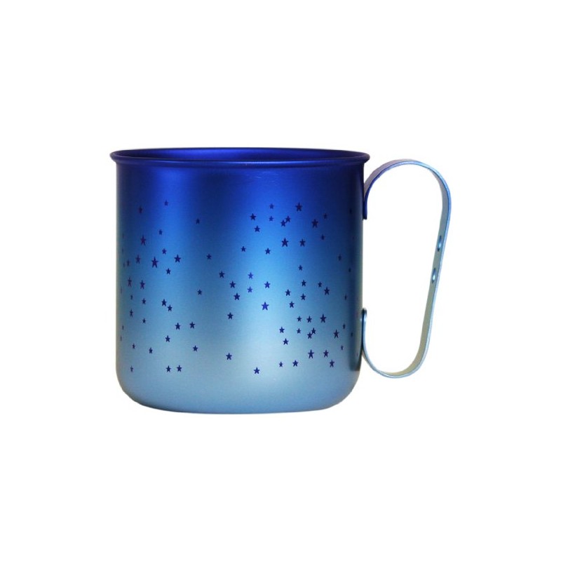 ホリエ チタンデザインマグカップ ボーダー&星 スター(ブルー) TMA-205B