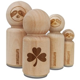 Three Leaf Clover Shamrock Rubber Stamp for Stamping Crafting Planners - 3/4 Inch Small