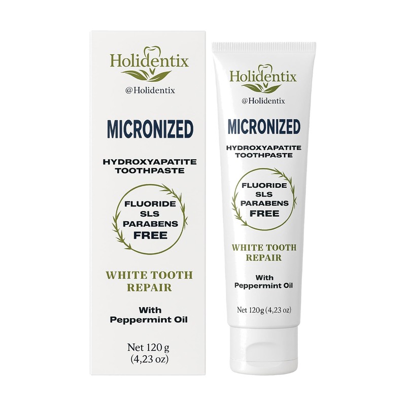Micronized Hydroxyapatite Toothpaste, Non-Nano, Fluoride Free, Gentle Formula for the