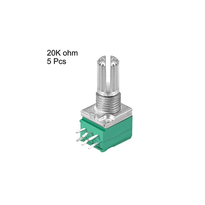 sourcing map Pack of 5 20K Ohm Variable Resistors Double