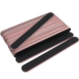 BEILUBANG 25PCS Double-Sided Nail File, Nail File, Non-injurious Nail File, Professional Double-Sided Sharpening Plate, Home polishing File Set, Home, Salon grit (Red Heart Straight Edge Shape)