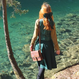 STILORD 'Liv' Women's Leather Handbag Shoulder Bag Small Women Evening Bag Shoulder Bag Vintage Leather Bag, Kara Cognac, School bag