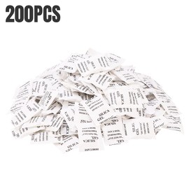 200 Pieces Silica Gel Bag Desiccant Packs Moisture Absorber Dehumidifier Removes Moisture and Odors from Mould Steam Desiccant Bags for Storage and Drying