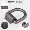 1/2" Heavy Duty Weld-On Forged D Ring with Welding Clips,
