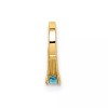 Unbranded 14K Yellow Gold 3D Ring with Aqua CZ Charm