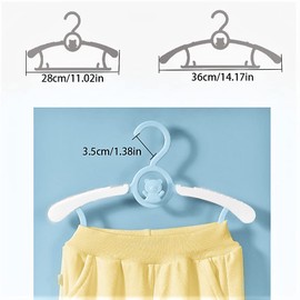 WJWSKI Baby Nursery Closet Hangers, Ultra-thin Non-slip Laundry Infant Pant Hangers for Newborn Clothes - 20pcs White Gift - Adjustable Children Coat Hanger for Girl Boy Toddler Kids Child (blue)