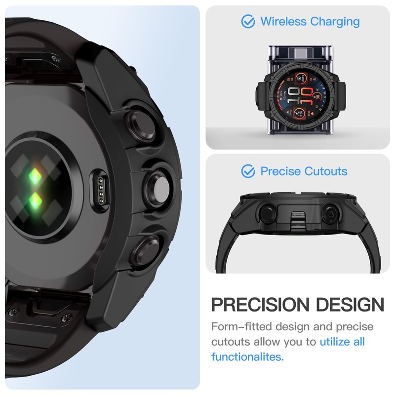 OVERSTEP Case Cover Compatible with Garmin Fenix 8 51mm Solar,Soft